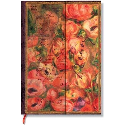 Paperblanks Тефтер Renoir to Morisot, Midi, широки редове, твърда корица, 72 листа (PB9669-6)