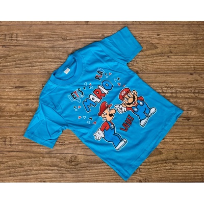 EmonaMall Детска блуза с къс ръкав, Син - Код d8006 (d8006-013-2000000001197)