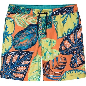 Hackett Бански гащета Hackett Large Leaves swimming shorts - Orange (Orange Peel)