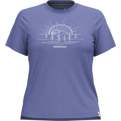 Smartwool Dámske tričko Mountain Sol Short Sleeve Graphic Tee modrá
