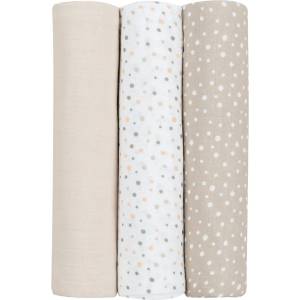 KikkaBoo Муселинови пелени Kikkaboo - 100 х 100 cm, Dots Beige, 3 броя (31103010074)