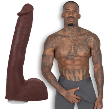 Doc Johnson Signature Cocks Pressure ULTRASKYN Vac-U-Lock 10" Chocolate