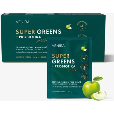 Venira super greens + probiotiká jablko 30 sáčkov
