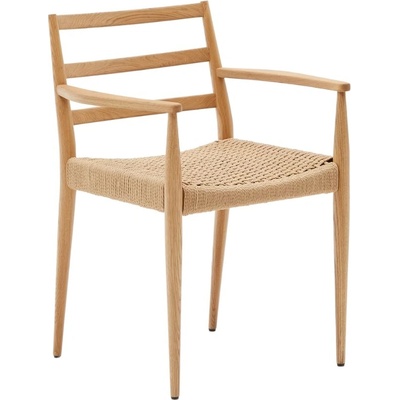 Kave Home Analy Dubová s výpletem s područkami