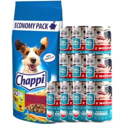 Chappi s hovädzím mäsom hydinou a zeleninou 13,5 kg