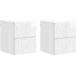 vidaXL Спален шкаф с монтаж на стена 2 бр. Бял гланц 34, 5 x 33 x 40 см (898814)