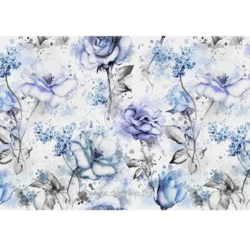 Image 1 of Фототапет Сини Рози 3d xl