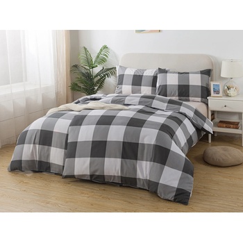 Xpose bavlna obliečky Káro sivé 140x220 70x90