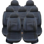  Калъфи тапицерия за VW Touran, Sharan, Ford Galaxy, Citroen C8, Peugeot 307SW, Citroen C4, Peugeot 806, 807, Еко кожа, Черен