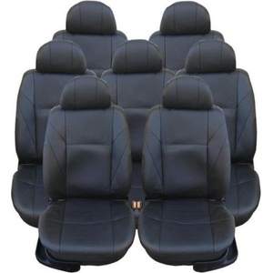  Калъфи тапицерия за VW Touran, Sharan, Ford Galaxy, Citroen C8, Peugeot 307SW, Citroen C4, Peugeot 806, 807, Еко кожа, Черен