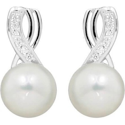 Silver Cat s perlou a zirkony SC398