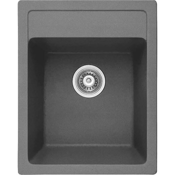 Inter Ceramic Кухненска мивка ICGS 4050 GRAY, гранит, със сифон, 50x20х40см (4050 GRAY)