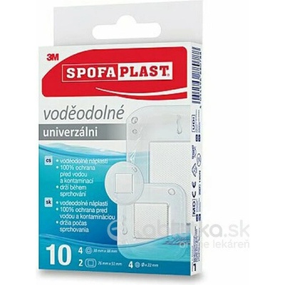 3M SPOFAPLAST č.190N Náplasti VODEODOLNÉ univerzálne, 3 veľkosti, 10 ks