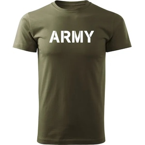DRAGOWA Тениска с къс ръкав Army, маслиненозелена, 160 г/м2 (6435)