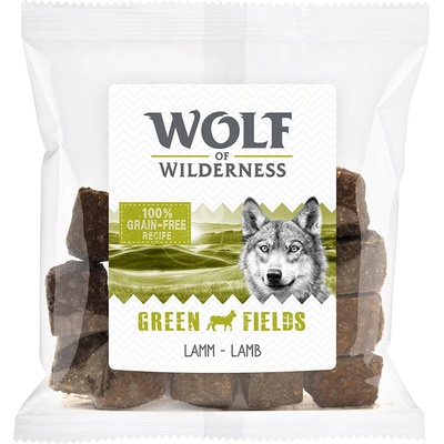 Wolf of Wilderness 180г Wild Bites Wolf of Wilderness, лакомство за кучета - Green Fields с агнешко