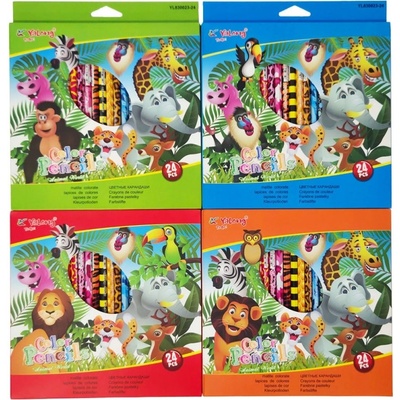 Цветни моливи 24 цв. животни yl830023-24