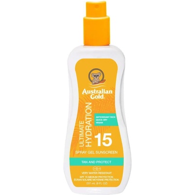 Australian Gold Ultimate Hydration Spray Gel SPF 15 sunscreen 237ml - Clear (White)