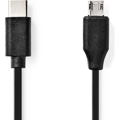 Nedis CCGL60750BK10 USB 2.0/ zástrčka USB-C - zástrčka USB micro-B, 1m, černý