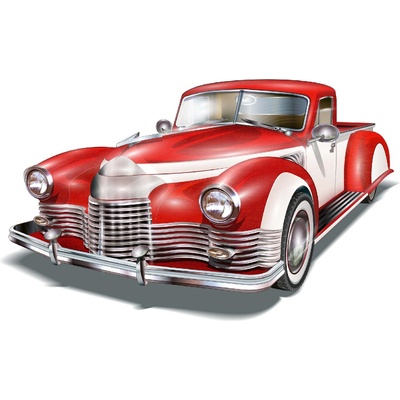 DIMEX ART Флизелинов фототапет ретро червена кола ii. 375 x 250 см