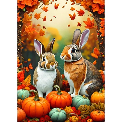 Alipson Puzzle - Puzzle Autumn Bunnies - 500 piese