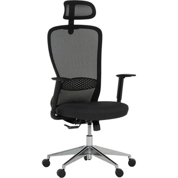 Bittel Работен стол Carmen NIDAU, до 136кг. макс тегло, дамаска, ергономичен, алуминиева база, Tilt tension механизъм, регулируем люлеещ механизъм, газов амортисьор, лумбална опора, черен (bt-3520599)