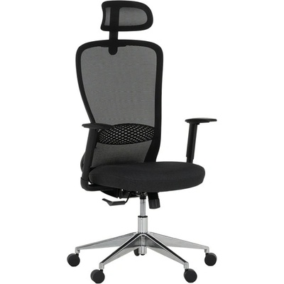 Bittel Работен стол Carmen NIDAU, до 136кг. макс тегло, дамаска, ергономичен, алуминиева база, Tilt tension механизъм, регулируем люлеещ механизъм, газов амортисьор, лумбална опора, черен (bt-3520599)