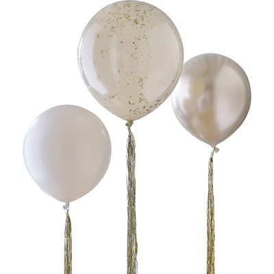 Ginger Ray Латексови Балони в Неотрални Цветове и Златно