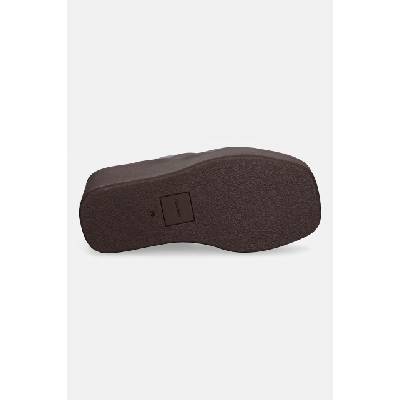 Calvin Klein Джапанки дамски от кожа WEDGE 70 SNDL THONG LTH (HW0HW02880)