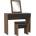 FORTE Тоалетка JUNO + табуретка 45x29, 6 cm кафява/черна (FR0050)