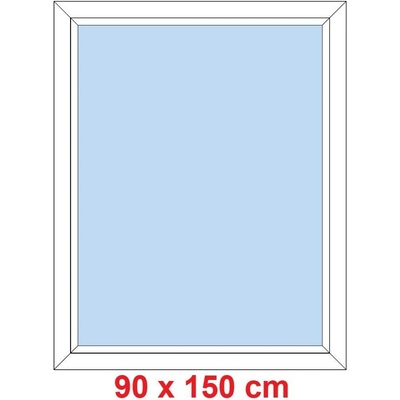 Soft Plastové okno 900 x 1500 mm, FIX neotevíravé, Antracit struktura/Antracit struktura