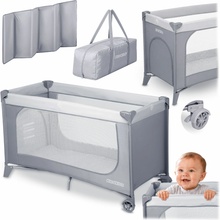 Ricokids Cestovní postýlka 125 x 65 x 78 cm RK-240 šedá