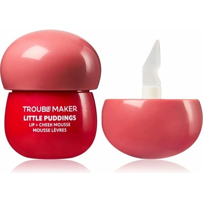 Trouble Maker Little Pudding Lip + Cheek Mousse multifunkčné líčidlo na pery a tvár Coral Pink 5 g