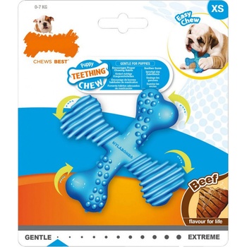 Nylabone Puppy Teething X Bone Beef S