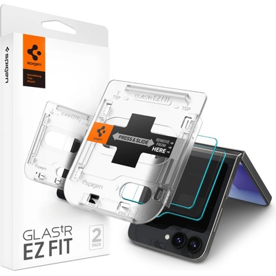 Spigen Протектор за Samsung Galaxy Z Flip6 (комплект 2) - Spigen Glas. tR EZ FIT - Прозрачен