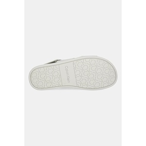 Calvin Klein Кожени сандали FLAT ADJ SANDAL EYELET