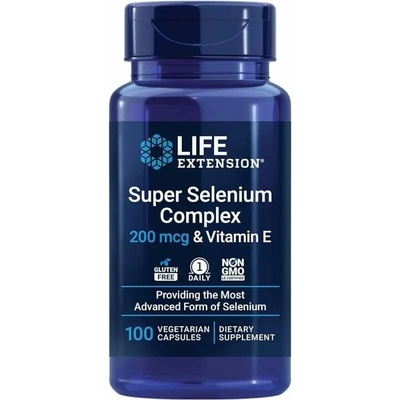 Life Extension Super Selenium Complex 200 mcg a Vitamín E 100 veg kapsúl