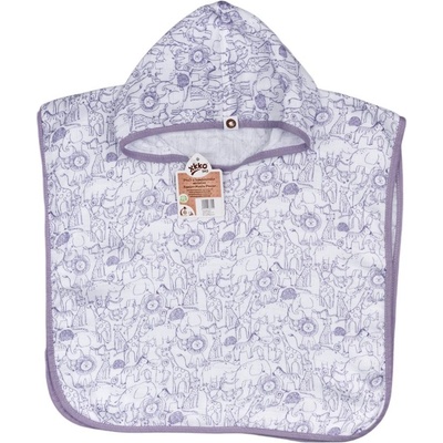 Bambusové mušelínové pončo XKKO BMB Safari W Lavender Aura