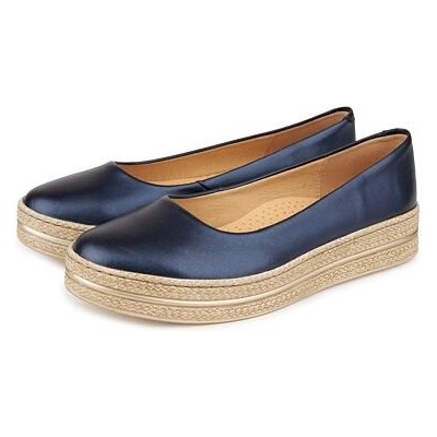 Vlnka dámské kožené baleríny na platformě Belinda modrá – Hledejceny.cz