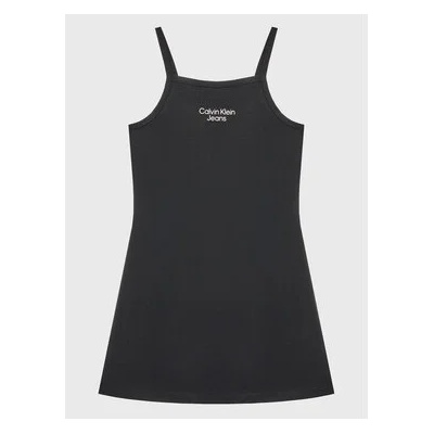 Calvin Klein Jeans Ежедневна рокля Stack Logo IG0IG01963 Черен Regular Fit (Stack Logo IG0IG01963)