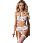 Obsessive Premisis 3-pcs Crotchless Set White S/M