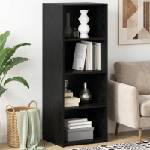 vidaXL Висок шкаф Черен дъб 45 x 41 x 124 см Инженерна дървесина (8015669)