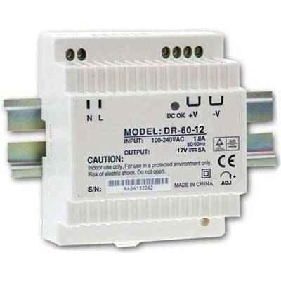 Průmyslový zdroj DR-60-12, 12V=/60W, spínaný na DIN lištu