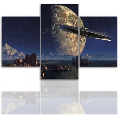 Divio Třídílný obraz na plátně kosmos, vzor 12258 Velikost: 120x180 cm