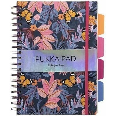 PUKKA PAD Spirálový sešit Project Book Bloom mix vzorů B5 linkovaný 9494
