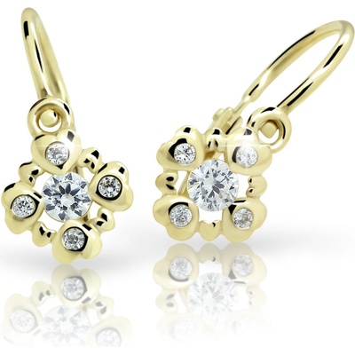 Cutie Jewellery detské naušnice zlaté C2153Z White
