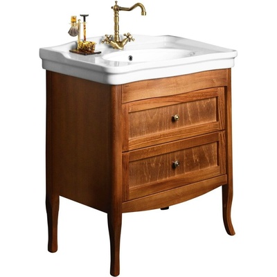 Sapho RETRO umyvadlová skříňka buk 73x80x46,5cm, umyvadlo ANTIK 80cm 1654-01