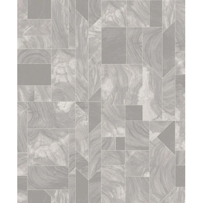 Khroma by Masureel Sivá mramorovaná vliesová tapeta na stenu, Spirit of Nature, rozměry 0,53 x 10,05 m