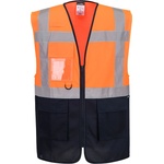 Portwest hi-vis essential es1 es076 / Контрастна жилетка с висока видимост - hv оранжево/тъмносиньо xxl (es076onrxxl)