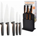 Fiskars Bambusový blok s pěti noži černý 1057554