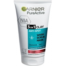 Garnier čistiace gél peeling a maska proti nedokonalostem 3 v 1 Pure 150 ml